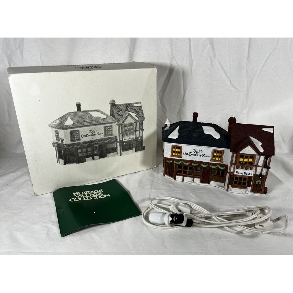 Department 56 Dickens Village The Old Curiosity Shop Box‎ Lighted 1987 5905-6